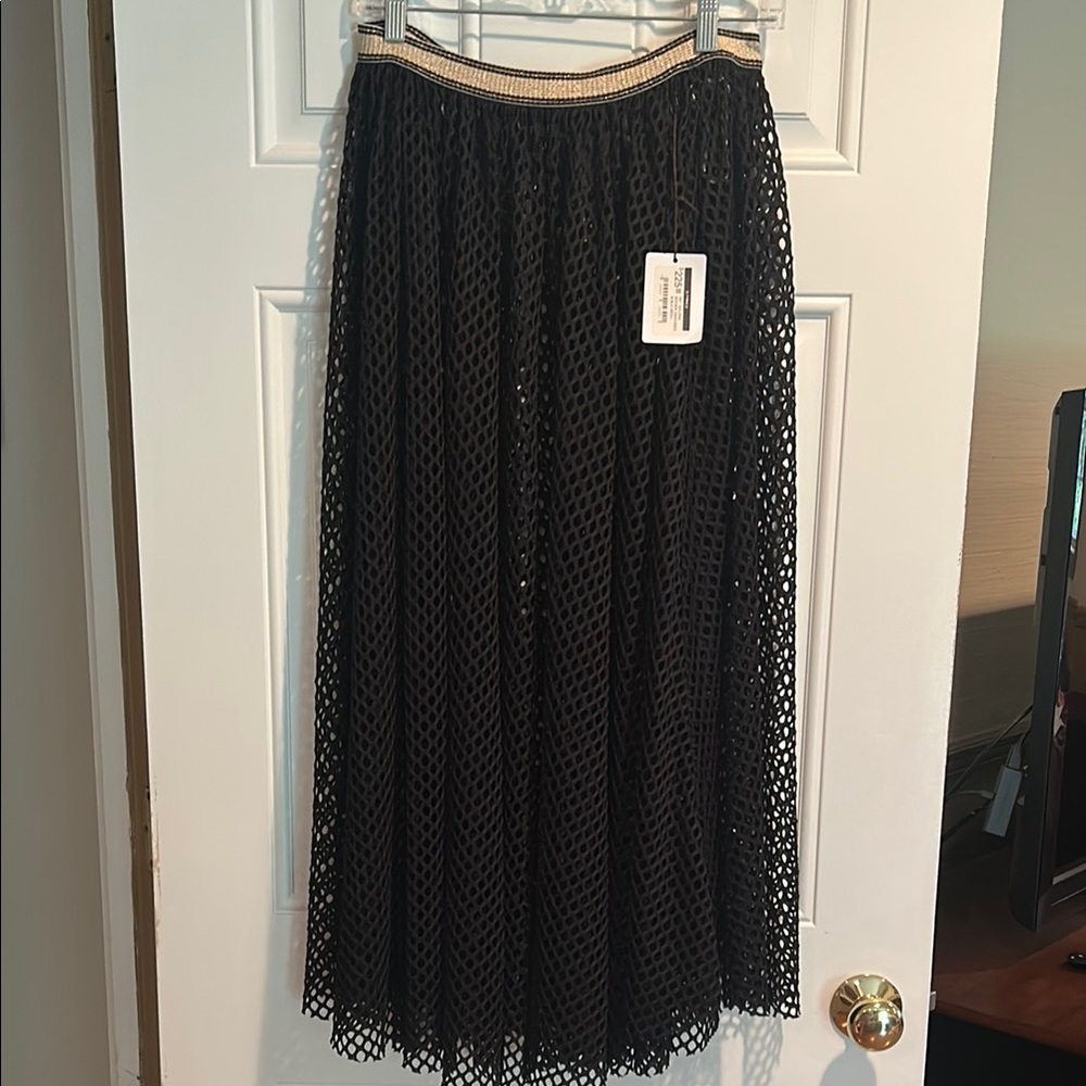 NWT By Malene Birger Medium black mesh skirt